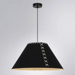 Arte Lamp Fleece A7092SP-1BK Подвесной современный светильник с плафоном 52 см, черный фетровый абажур, черный металл, длина провода 100см, лампа E27 1шт до 40Вт IP20 220В