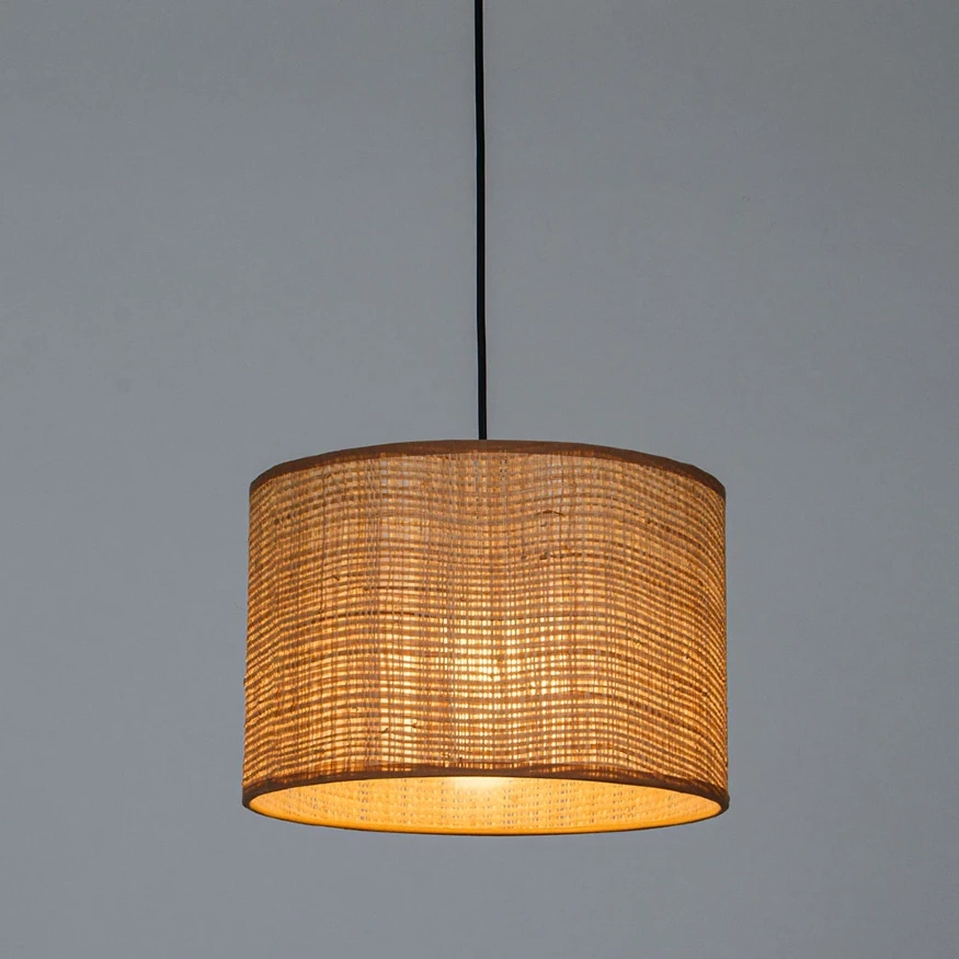 Arte Lamp STRAW A7090SP-1BK Подвесной современный светильник в эко стиле, с плафоном диаметром 30 см из натуральной плетеной соломы, основание черный металл, макс. высота 105 см, лампа E27 1шт до 40Вт IP20 220В