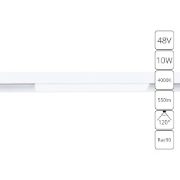 A4662PL-1WH Трековый магнитный светодиодный светильник Arte Lamp Linea 2.0 CRI90+ 4000К 550Лм 120° 10Вт