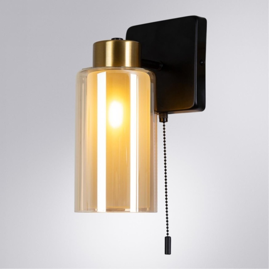 Бра Arte Lamp A7027AP-1BK LEO под лампу 1xE14 40W