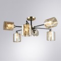 Потолочная люстра с 6 стеклянными плафонами под лампы E27 Arte Lamp MERCI A4185PL-6BK