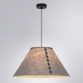 Arte Lamp Fleece A7092SP-1GY Подвесной современный светильник с плафоном 52 см, серый фетровый абажур, черный металл, длина провода 100см, лампа E27 1шт до 40Вт IP20 220В
