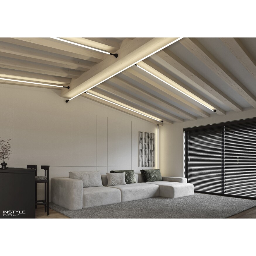 Arte Lamp SKYCROSS NEON A603506N Готовая тросовая неоновая система, длина 6м, шарнирные крепления, блок питания покупается отдельно, питание 24В 12Вт/м 1000лм/м 3000К CRI90+ диоды SMD2835 336шт/м IP20