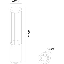 A4666PA-1BK Arte Lamp TRAPEZIO Ландшафтный уличный светильник (столб) круглый