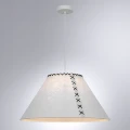 Arte Lamp Fleece A7092SP-1WH Подвесной современный светильник с плафоном 52 см, белый фетровый абажур, белый металл, длина провода 100см, лампа E27 1шт до 40Вт IP20 220В