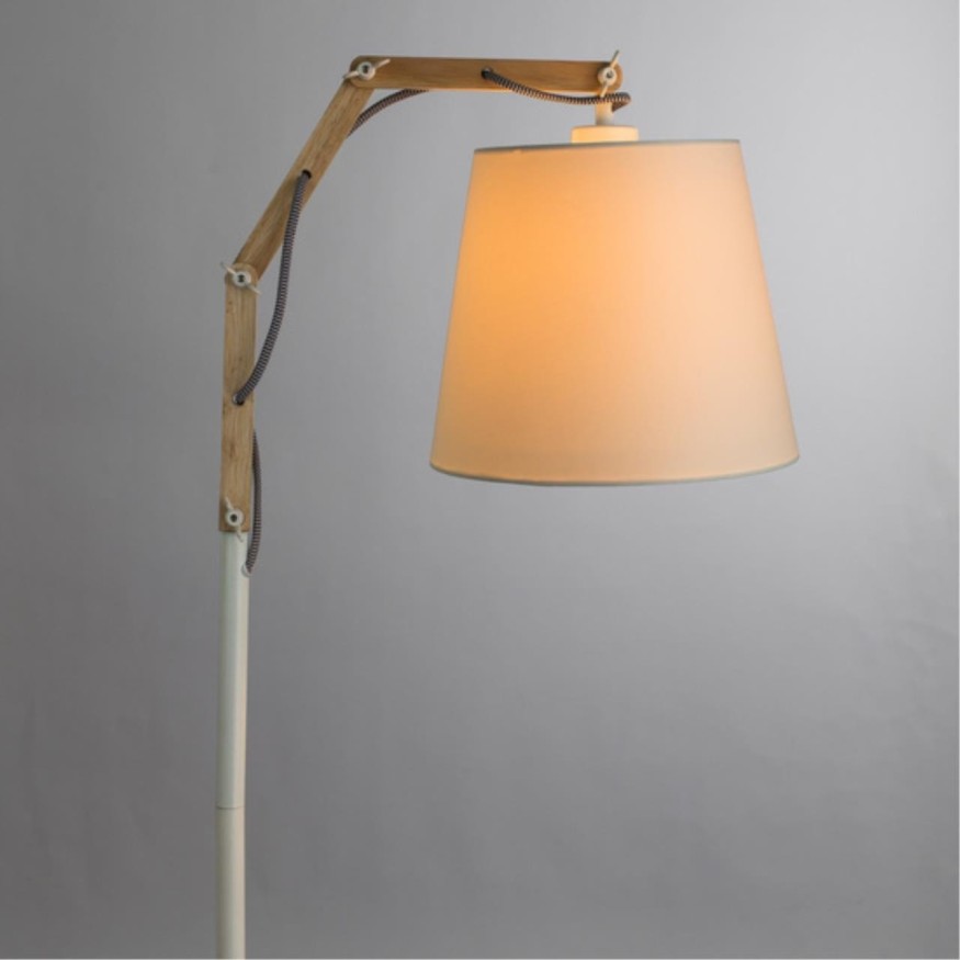 Торшер с абажуром Arte Lamp A5700PN-1WH PINOCCHIO под лампу 1xE27 60W