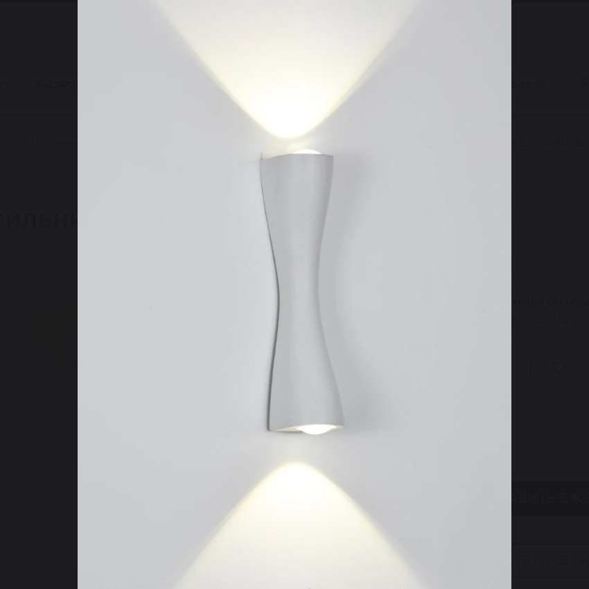 Настенный светильник Arte Lamp GUDJA A6028AP-10WH 