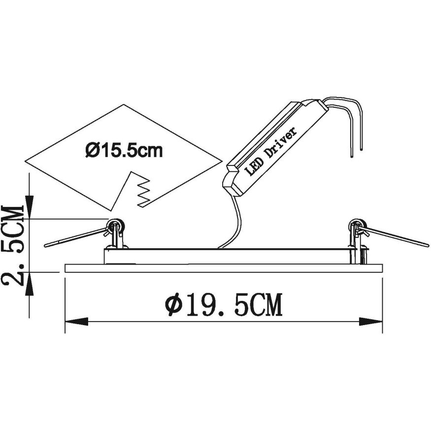 Встраиваемый светильник 4000K IP20 RA70 110° LED Arte Lamp RIGEL A7616PL-2WH