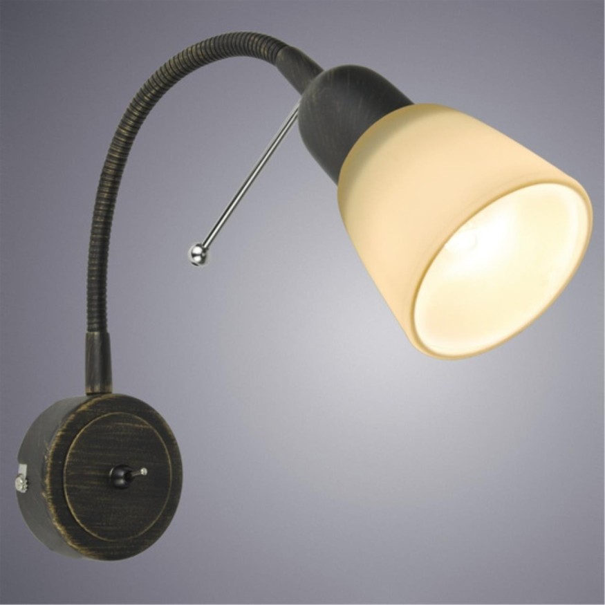 Спот настенный Arte Lamp A7009AP-1BR LETTURA под лампу 1xE14 40W