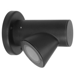 Фасадный уличный светильник с защитой IP54 на стену дома, с лампой GU10 Arte Lamp BROOKLYN A2063AL-1BK