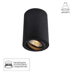 Накладной потолочный светильник Arte Lamp A1560PL-1BK SENTRY под лампу 1xGU10 50W