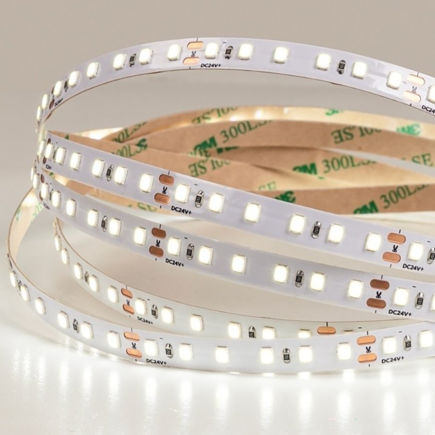 A2412008-01-3K Светодиодная лента 24В 9,6Вт/м 1000Лм/м 3000К CRI 90+ 8мм SMD2835 120шт/м 5м IP20