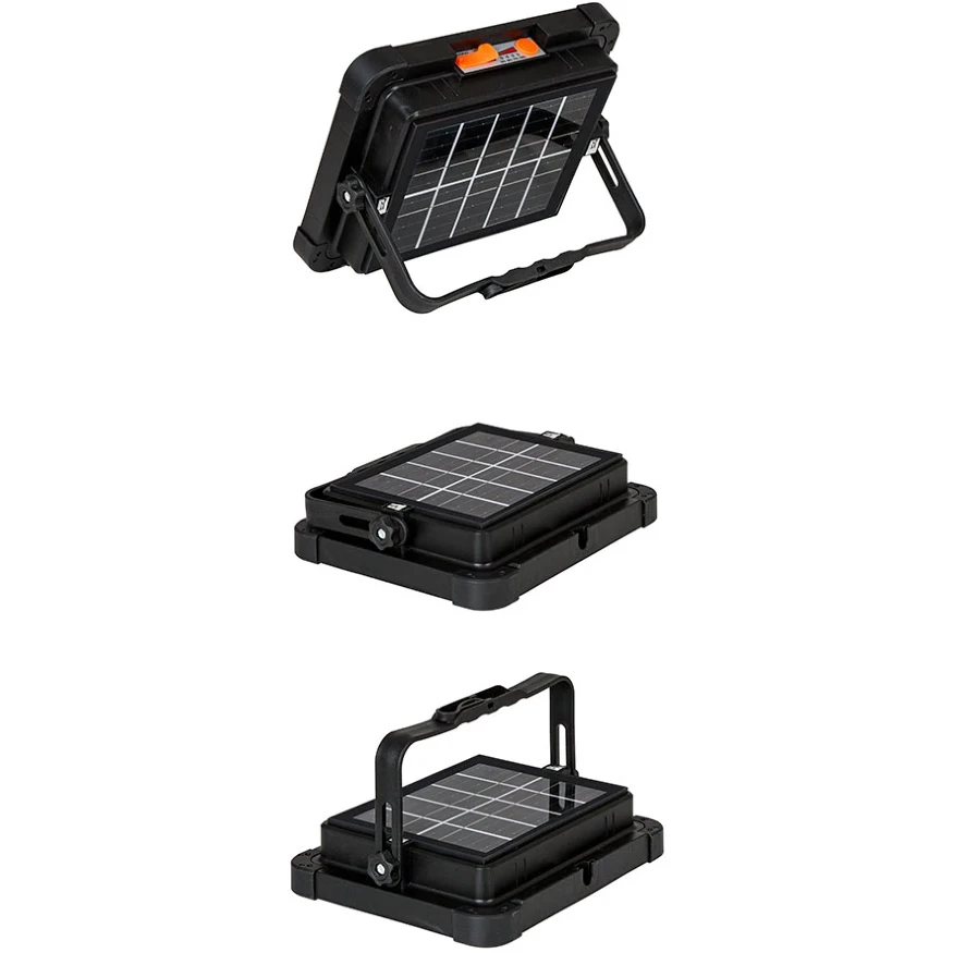 Arte Lamp AVIOR A8100AL-1BK Походный переносной аккумуляторный (4800 мА/ч) уличный прожектор, зарядка от солнца или USB TYPE-C, функция пауер-банка, магнитное, подвесное или накладное крепление, время работы 4-8 часов, LED 10Вт CRI70 550лм 3000/4500/8500K