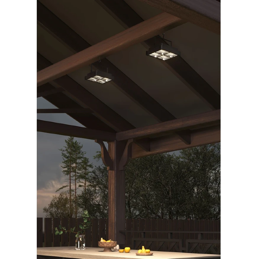 Arte Lamp AVIOR A8100AL-1BK Походный переносной аккумуляторный (4800 мА/ч) уличный прожектор, зарядка от солнца или USB TYPE-C, функция пауер-банка, магнитное, подвесное или накладное крепление, время работы 4-8 часов, LED 10Вт CRI70 550лм 3000/4500/8500K