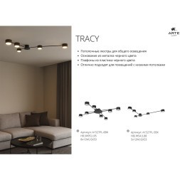 Потолочная люстра Arte Lamp TRACY A1527PL-8BK