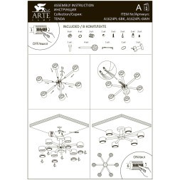Потолочная люстра Arte Lamp TENDA A1624PL-6WH