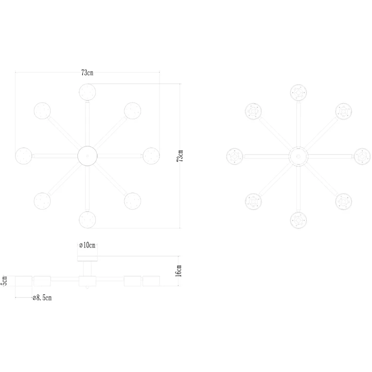 Потолочная люстра Arte Lamp TENDA A1624PL-8WH