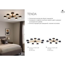 Потолочная люстра Arte Lamp TENDA A1624PL-8BK