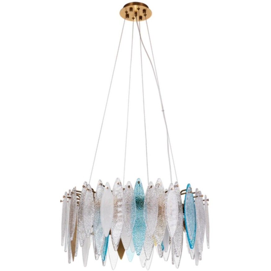 Бронзовая подвесная люстра с 8 лампами Е14 Divinare AMELIE 6002/01 SP-8