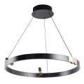 Подвесная черная светодиодная люстра-кольцо 60см 30Вт 840лм 3000К Arte Lamp CESARE A1993SP-30BK