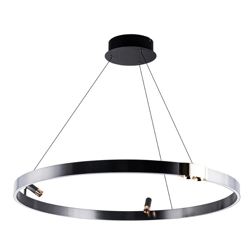 Подвесная черная светодиодная люстра-кольцо 80см 38Вт 914лм 3000К Arte Lamp CESARE A1993SP-38BK