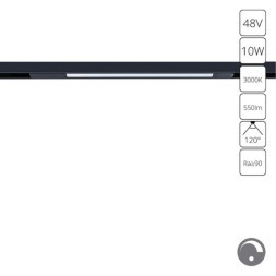 Магнитный трековый светильник LED 3000K 550Lm Arte Lamp OPTIMA 0.1-10V A7493PL-1BK