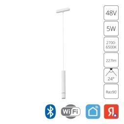 A2959PL-1WH Трековый магнитный светодиодный SMART (TUYA, Алиса, Bluetooth, Wi-Fi) светильник Arte Lamp Rapid 48V CRI95+ 2700-6000К 227Лм 24° 5Вт