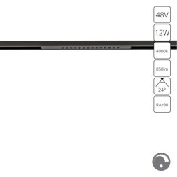Магнитный трековый светильник LED 4000K 850Lm Arte Lamp OPTIMA 0.1-10V A7476PL-1BK