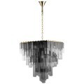 Подвесная люстра с дымчатым хрусталем, 22 лампы Е14, Divinare CASCATA 7665/17 SP-18