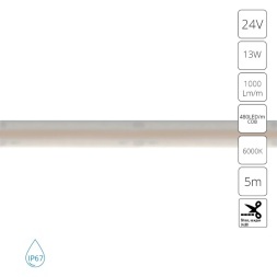 Уличная светодиодная лента 5м IP67 24В 13Вт/м 1000Лм/м 6000К CRI 90 10мм Arte Lamp AQUA LANE A2448010-03-6K