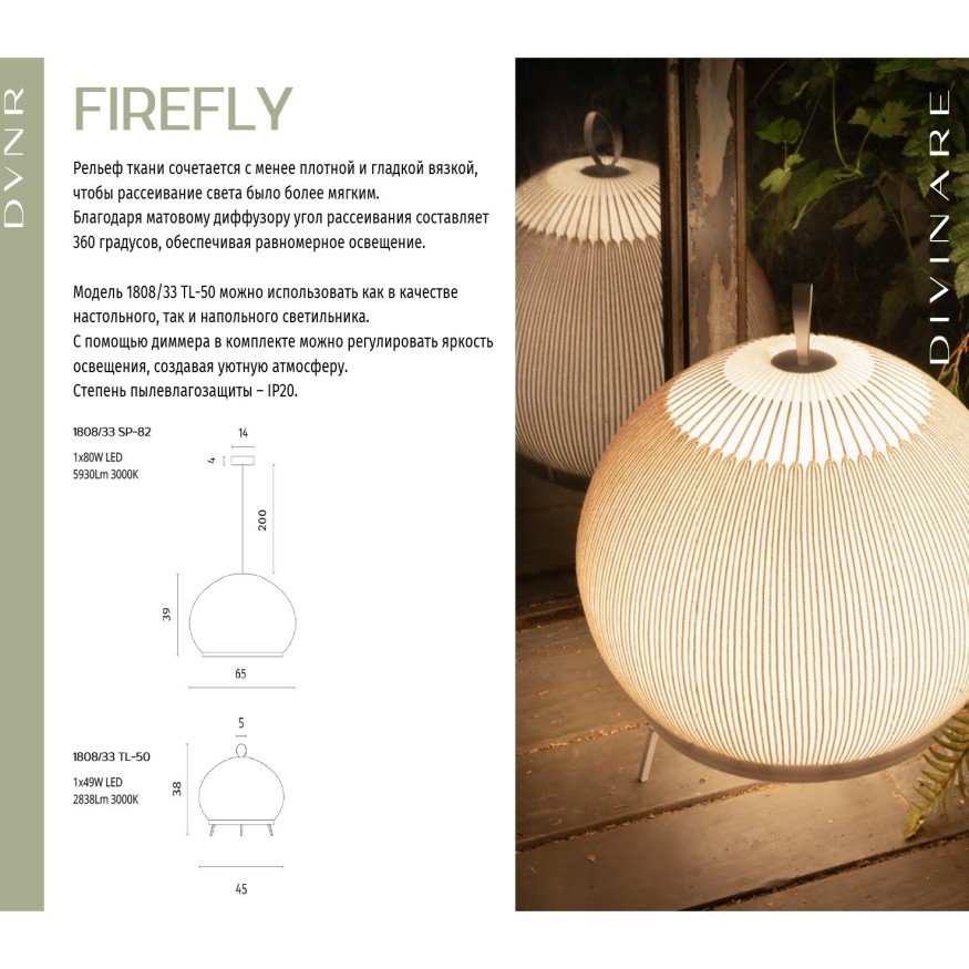 Подвесной светильник Divinare FIREFLY 1808/33 SP-50 