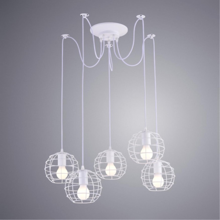 Люстра паук Arte Lamp A1110SP-5WH Spider под лампы 5xE27 60W