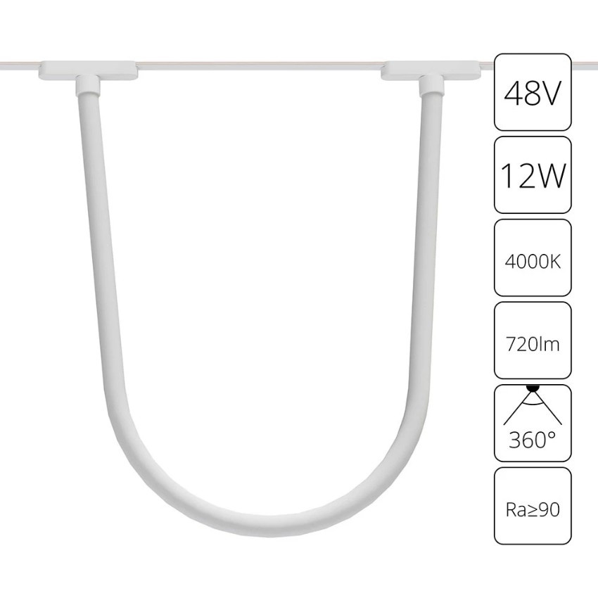 A6167PL-1WH Трековый магнитный светодиодный светильник Arte Lamp Rapid 48V CRI90+ 4000К 720Лм 360° 12Вт
