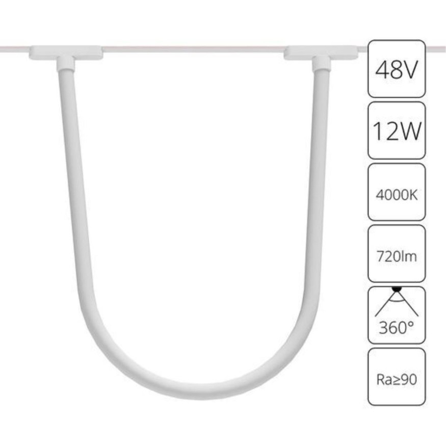 A6167PL-1WH Трековый магнитный светодиодный светильник Arte Lamp Rapid 48V CRI90+ 4000К 720Лм 360° 12Вт