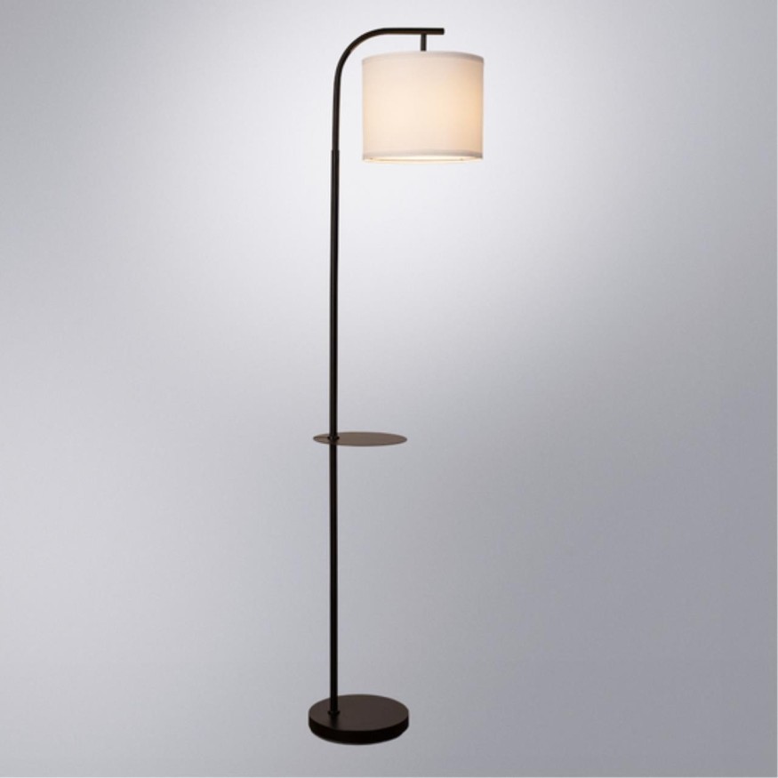 Торшер со столиком Arte Lamp A4053PN-1BK CONNOR под лампу 1xE27 60W